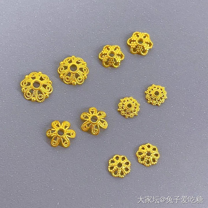 跟风买的足金拉丝葫芦路路通和花丝隔片_金