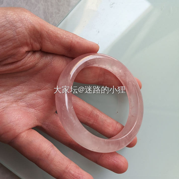 天然原矿粉水晶镯子18只清出_首饰
