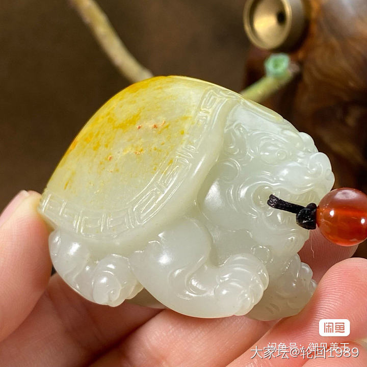 入了这个龙龟，皮色像二上，但是可以确定是籽料了，ngtc鉴定师鉴定结论_和田玉