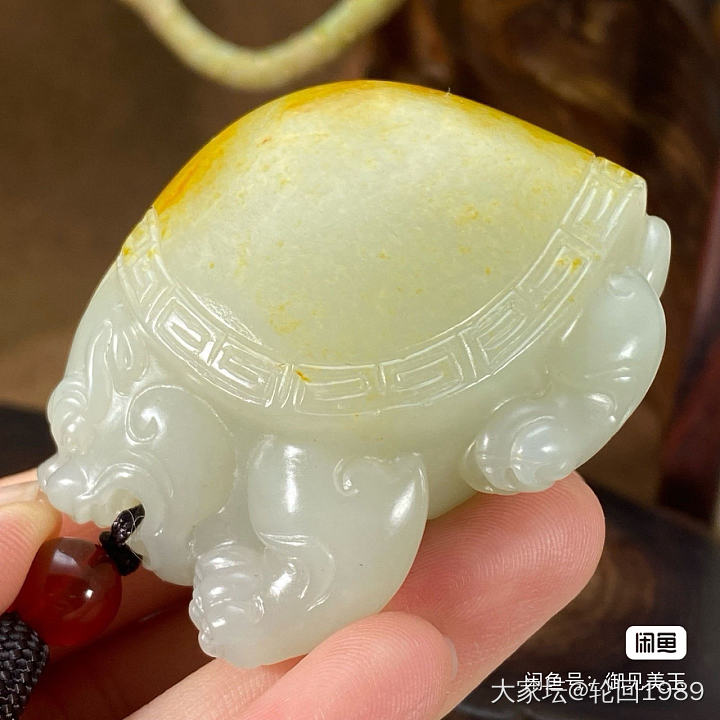 入了这个龙龟，皮色像二上，但是可以确定是籽料了，ngtc鉴定师鉴定结论_和田玉