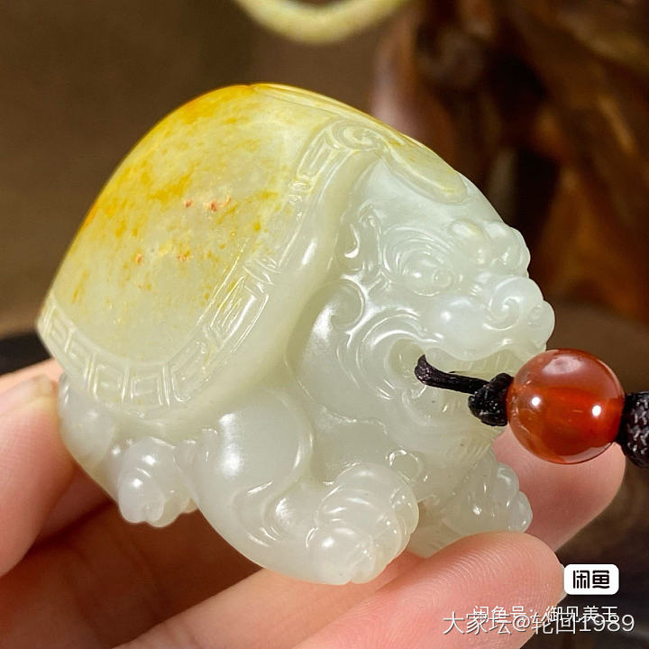 入了这个龙龟，皮色像二上，但是可以确定是籽料了，ngtc鉴定师鉴定结论_和田玉