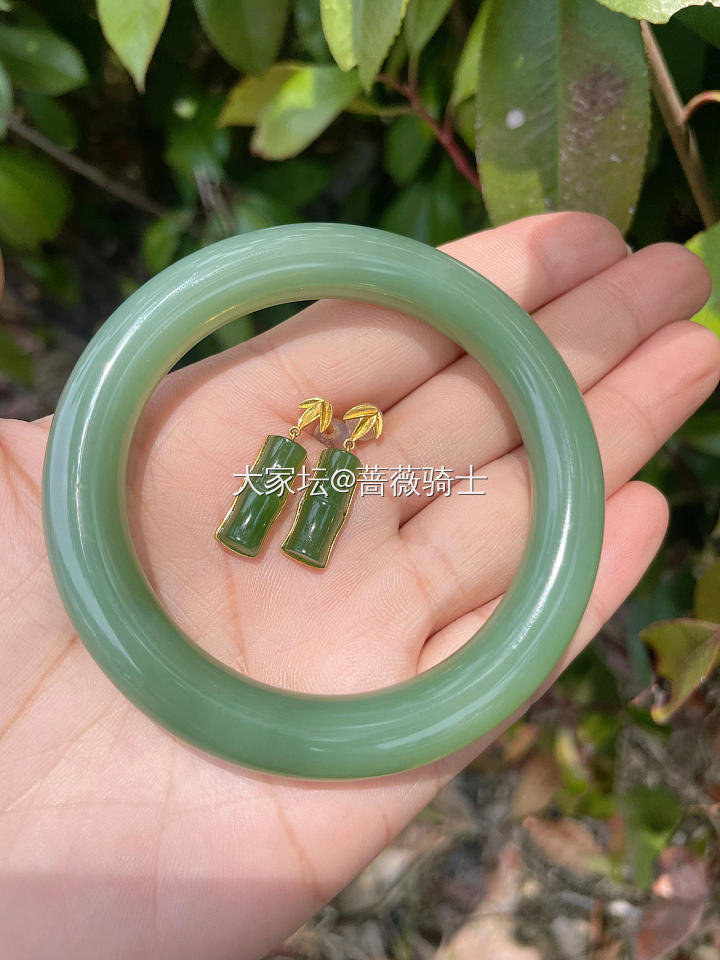 极简主义｜碧玉竹节耳环_碧玉耳坠和田玉