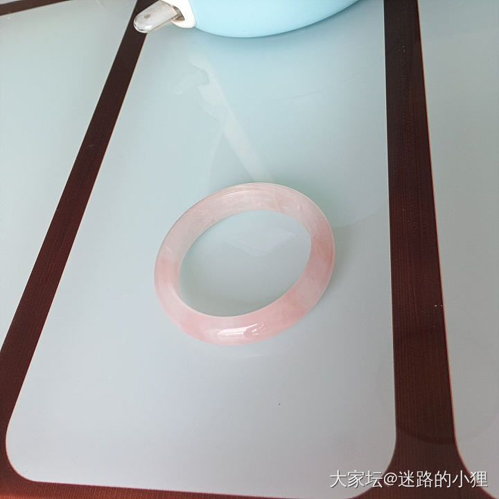 天然粉水晶镯子_首饰