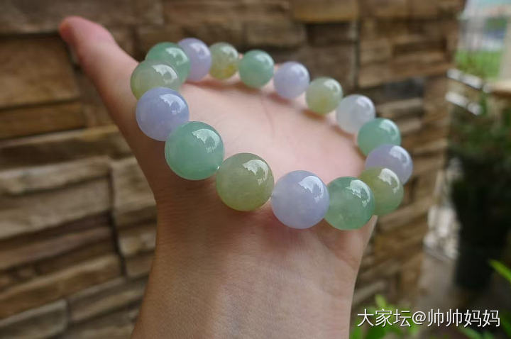 翡翠冰糯福禄寿手链_翡翠