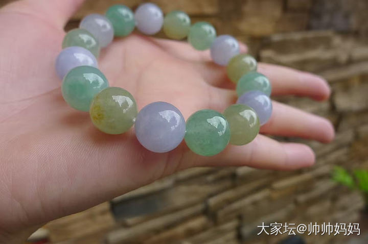 翡翠冰糯福禄寿手链_翡翠