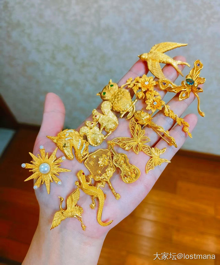 足金胸针合集_金