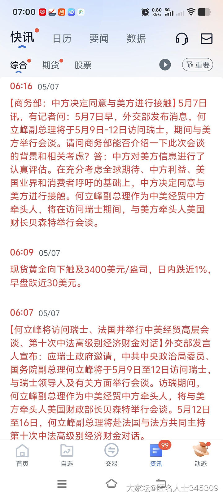 中美要和谈，黄金早上跌了不少_贵金属