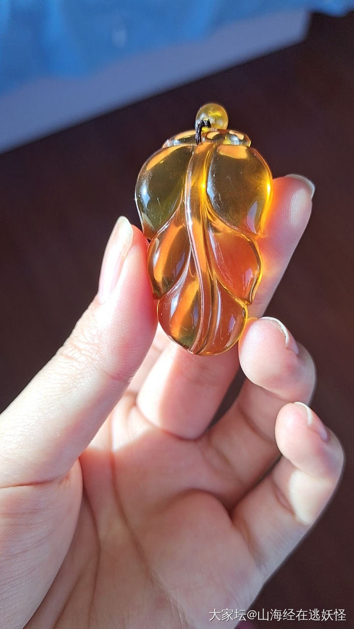 琥珀叶子蜜蜡吊坠_琥珀蜜蜡