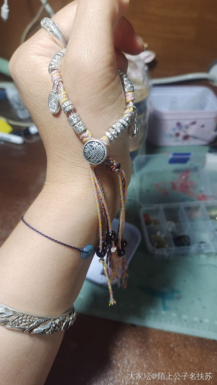 盘缠手绳_编绳银