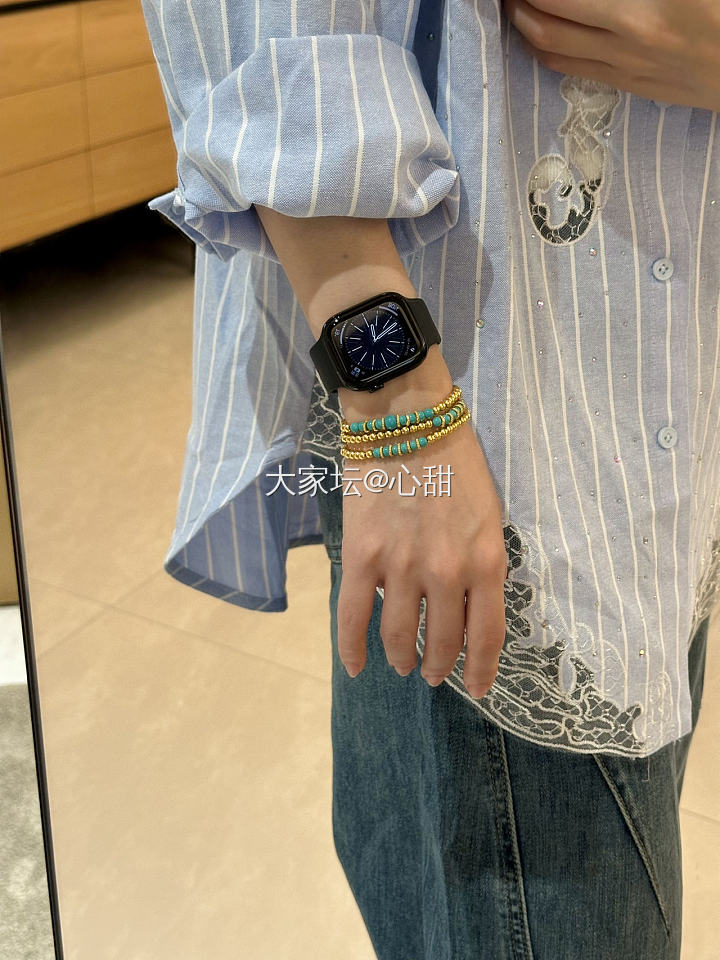 坛友们早上好！我对我的三圈手串很满意很满意，（从五百看到八百……_珠串松石金