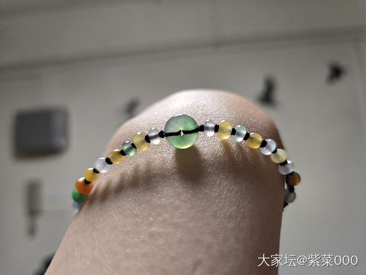 断舍离再降价，788包邮顺丰出！！冰阳绿种扣子珠子翡翠手绳_翡翠