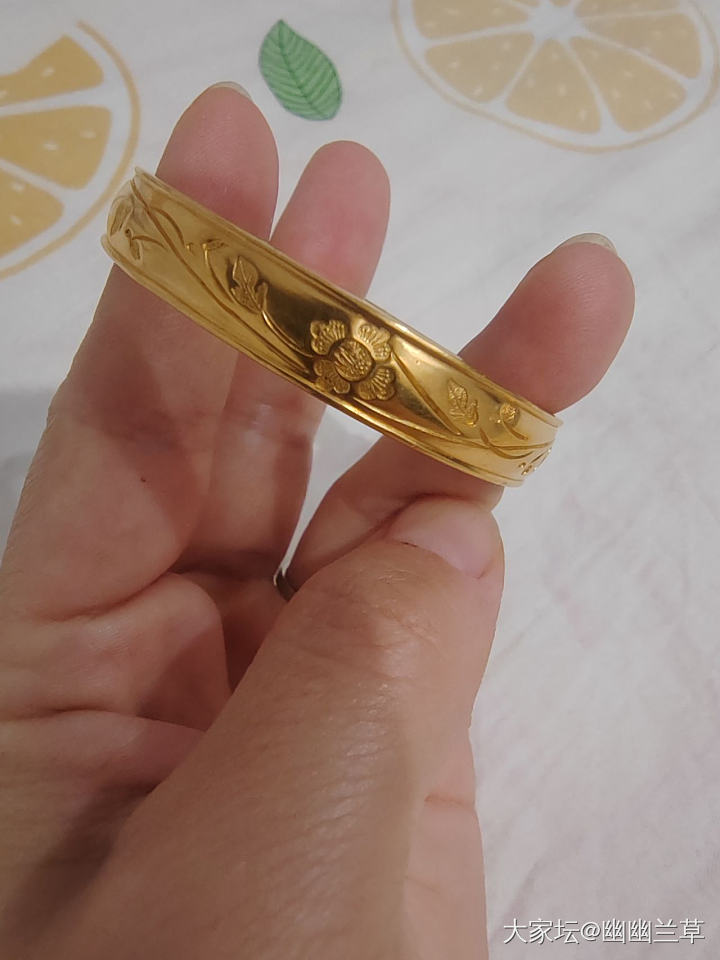 试出小珍 牡丹 保字镯_金