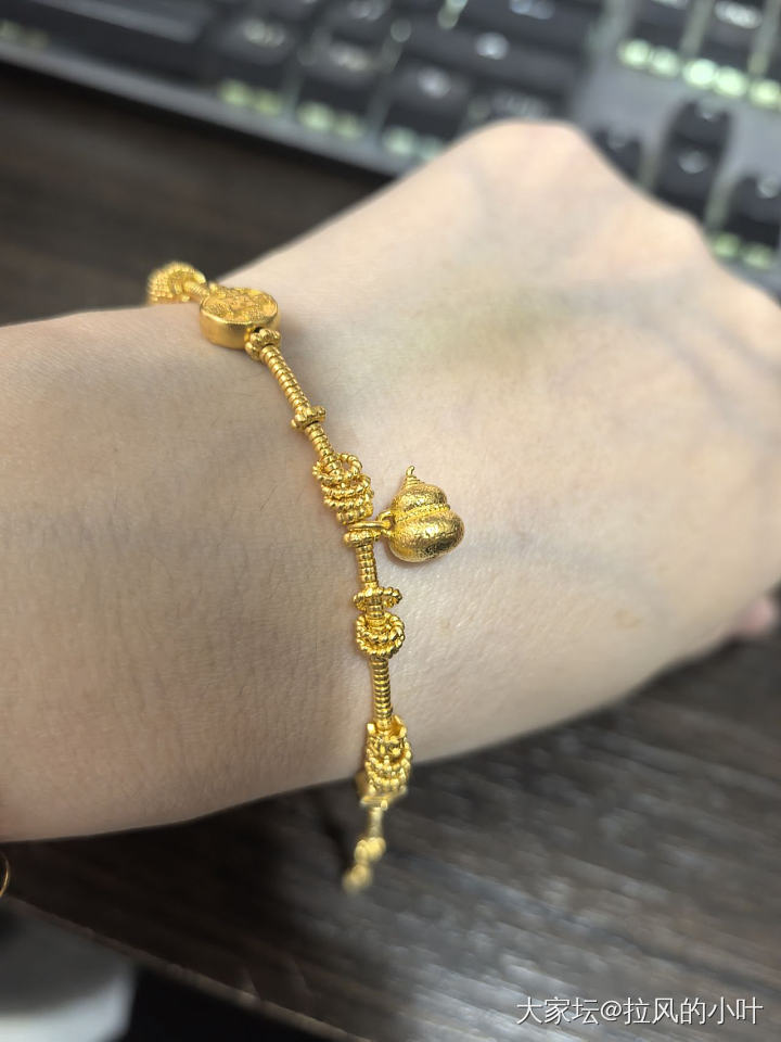 足金葫芦手链降价出_金