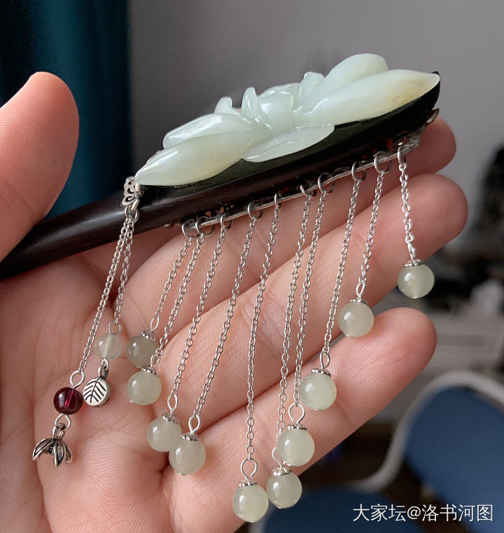 和田玉发簪 水晶 岫玉发簪 南红发簪_和田玉