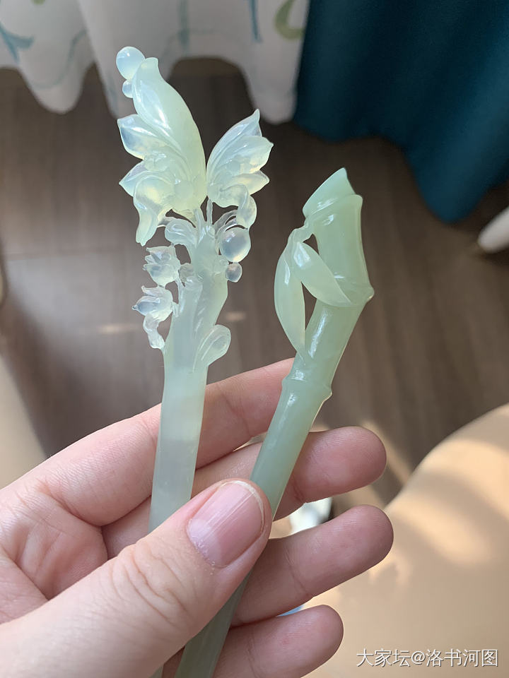 和田玉发簪 水晶 岫玉发簪 南红发簪_和田玉