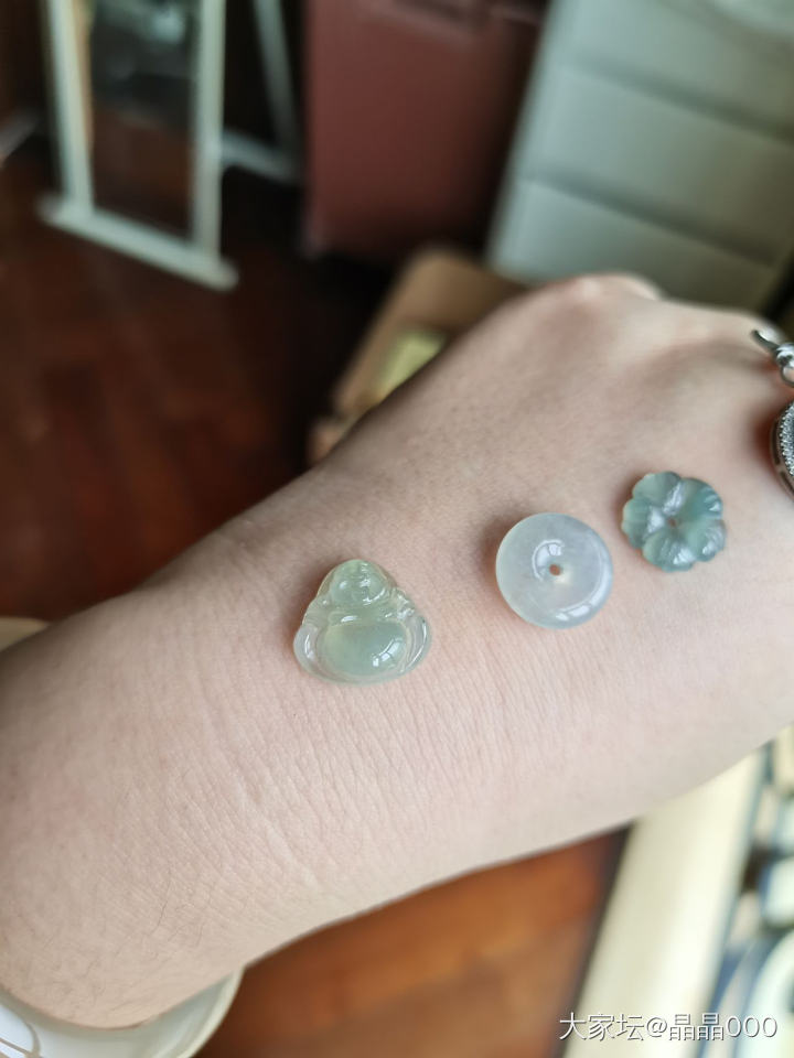 翡翠佛公，平安扣，花花，葫芦_翡翠