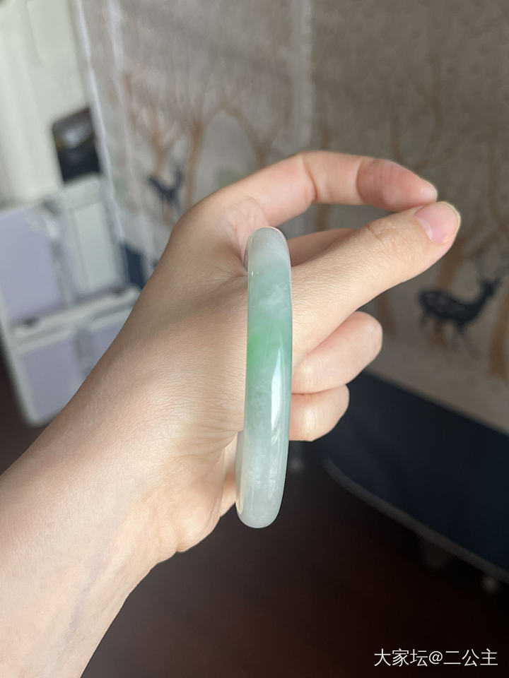 翡翠手镯53.5圈口_翡翠