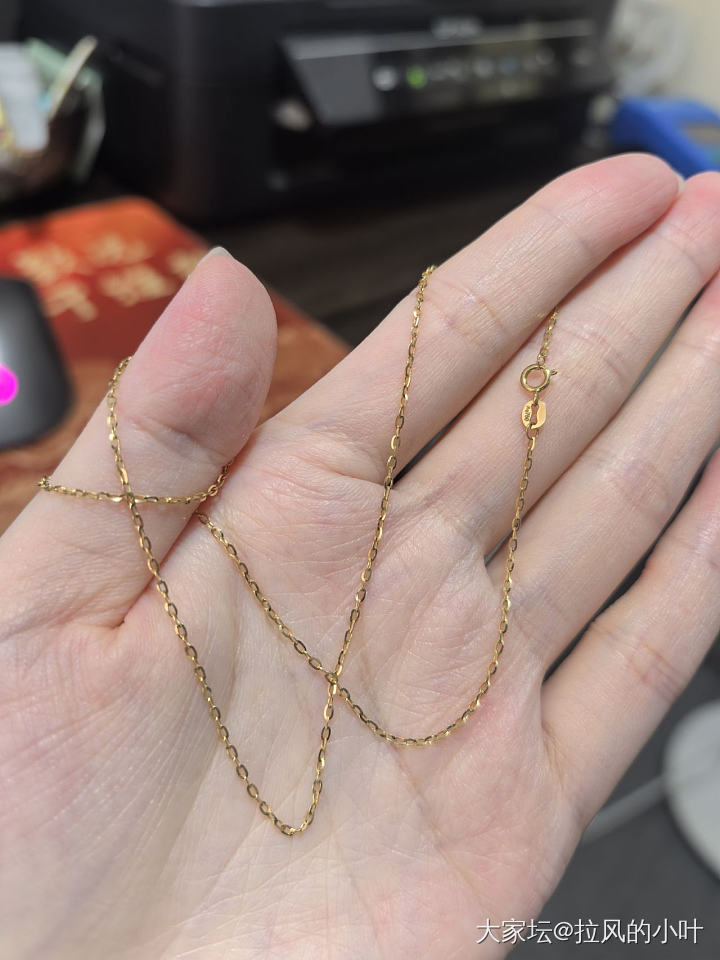18k闪0链 浅金色_金