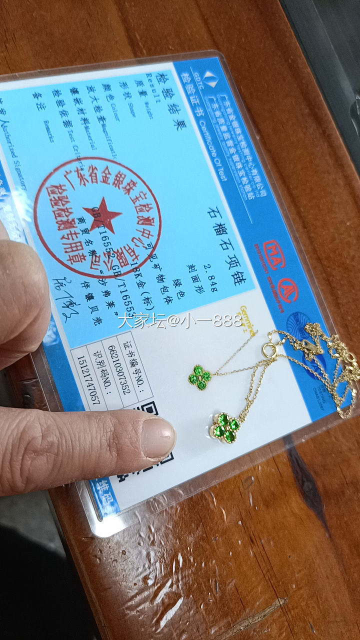 出宝石矿工项链和碧玺吊坠_金