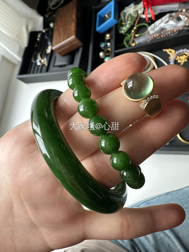 好久不整理宝贝们，摆出来摸一摸_珍珠翡翠和田玉彩色宝石
