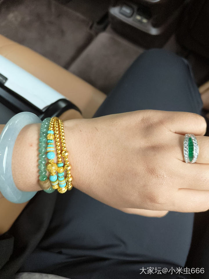 爱啦🥰爱啦🥰三圈绿松石手串_松石