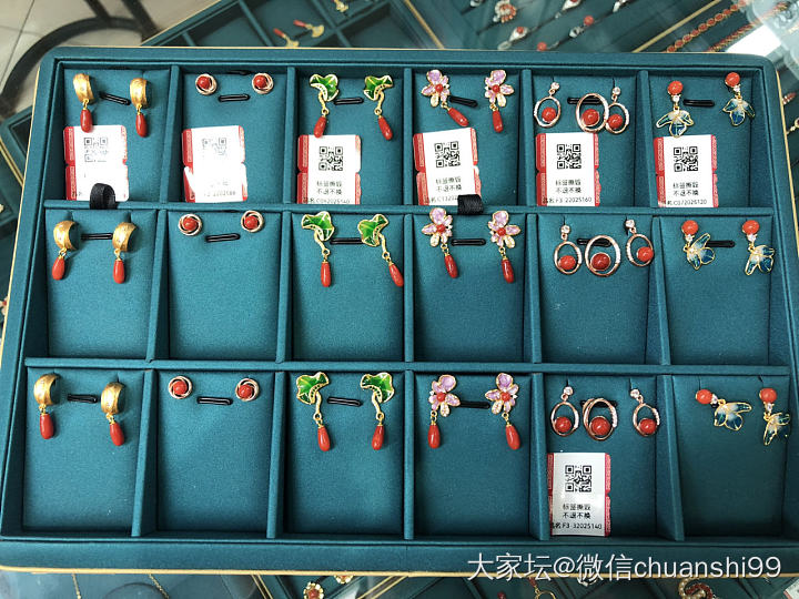 沙丁珊瑚银镶耳环，一对最高不超过200包普快_有机宝石