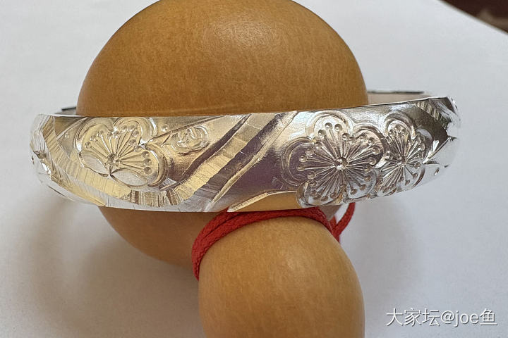 收到两支梅花镯_手镯银