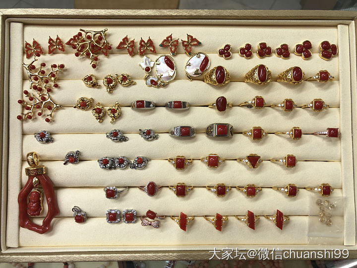 阿卡珊瑚银戒指 活口 价不高，喜欢哪个喊我_有机宝石