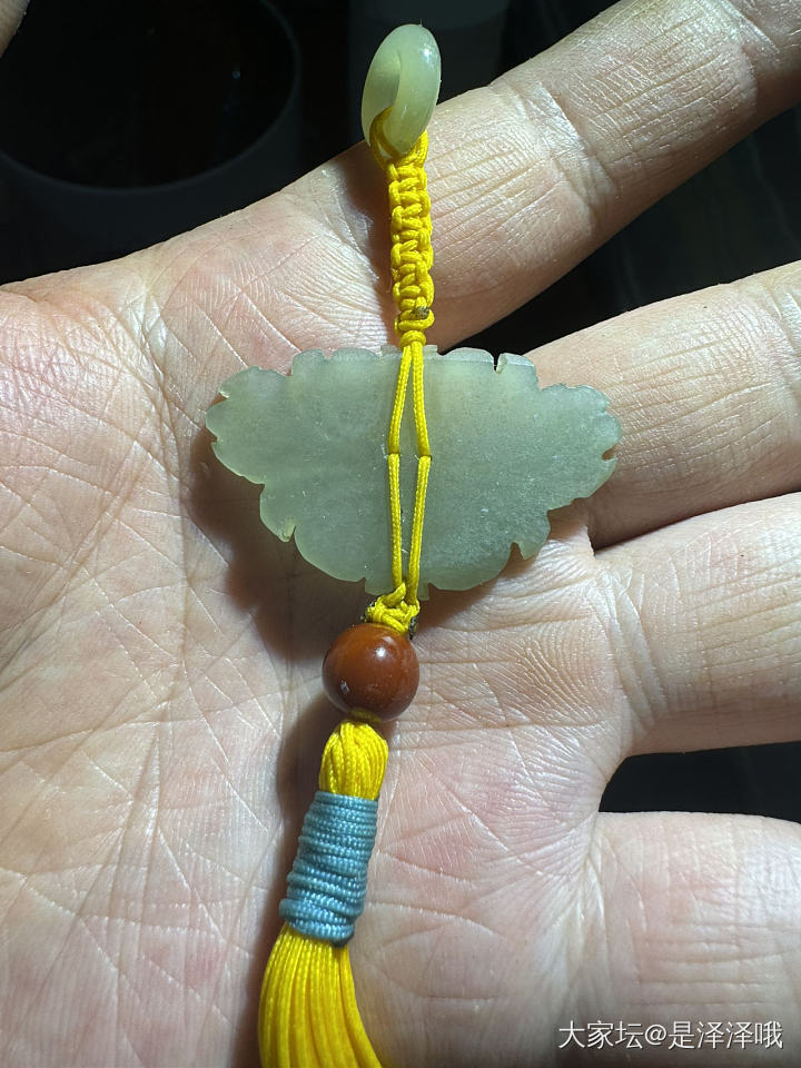 清代和田玉老花片包挂_和田玉