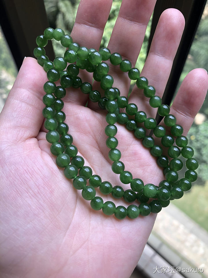 最近买了几串珠珠_玉石碧玉和田玉