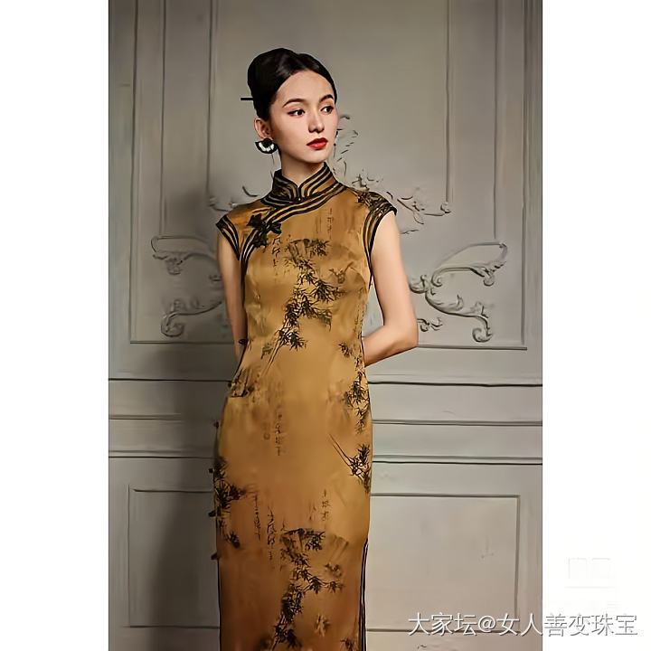 转三条全新香云纱旗袍_品味