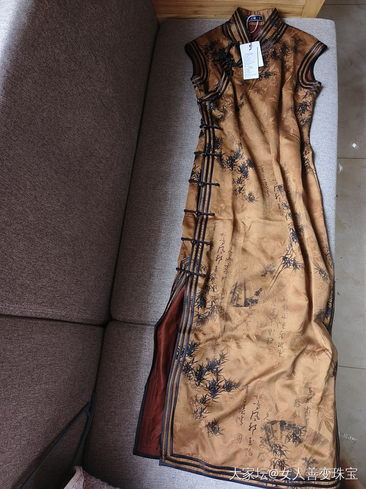 转三条全新香云纱旗袍_品味