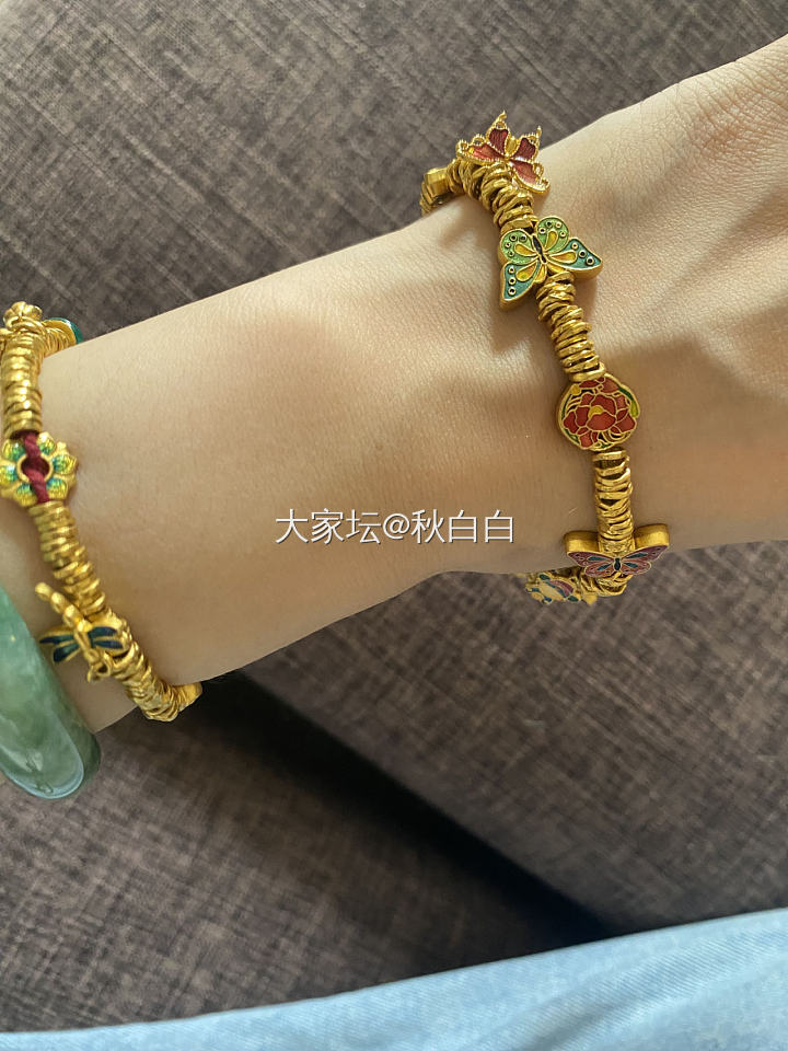 大盘加8出如画家蝴蝶盘缠手链_金