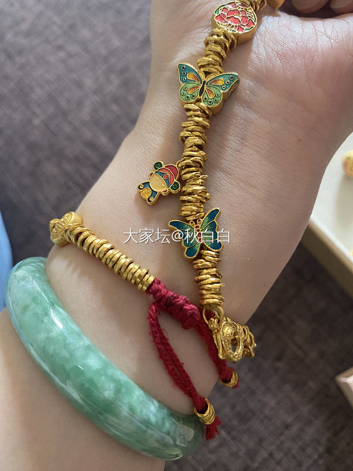 大盘加8出如画家蝴蝶盘缠手链_金