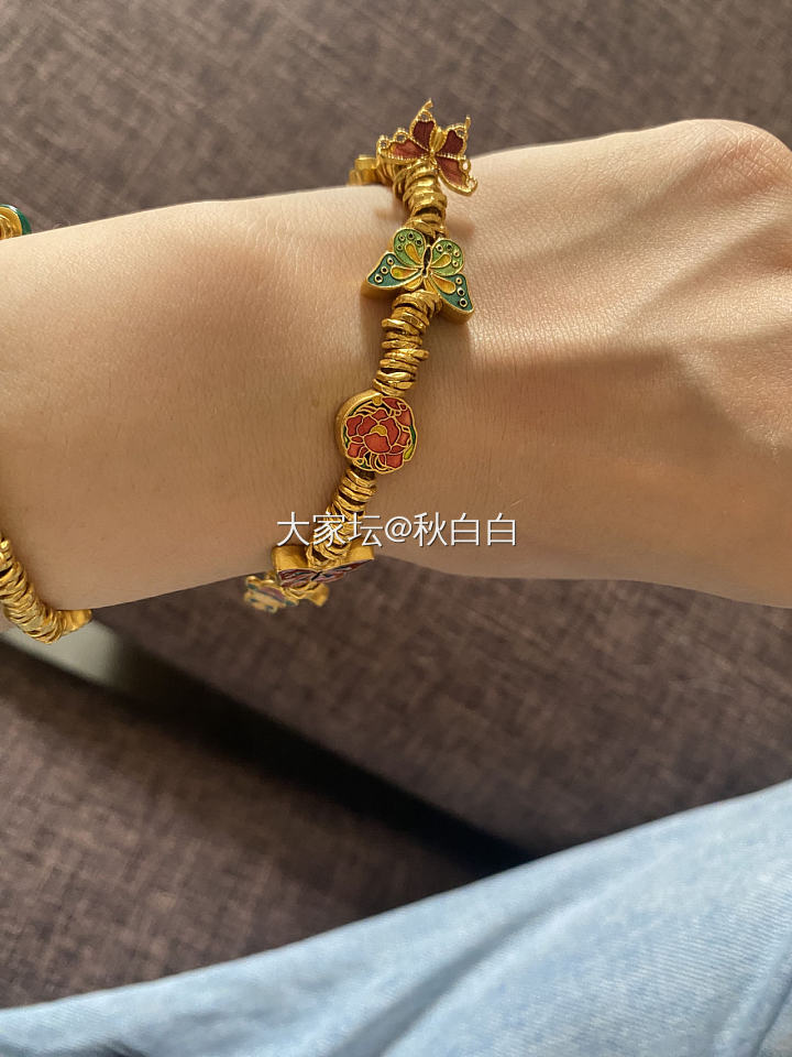 大盘加8出如画家蝴蝶盘缠手链_金