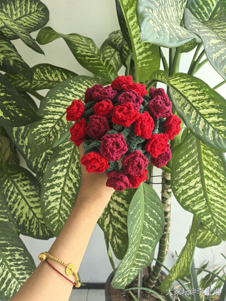 跟风玩儿的花束毯子，停不下来了，买了好多线哈哈_编织