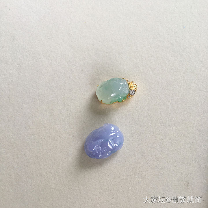 降价大亏出翡翠绿貔貅和紫貔貅_翡翠