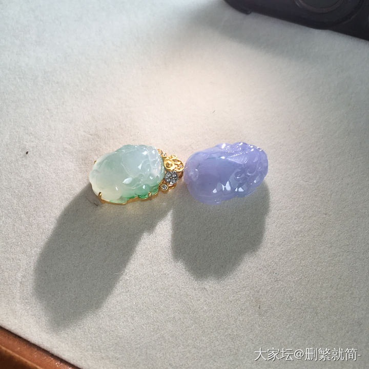 降价大亏出翡翠绿貔貅和紫貔貅_翡翠