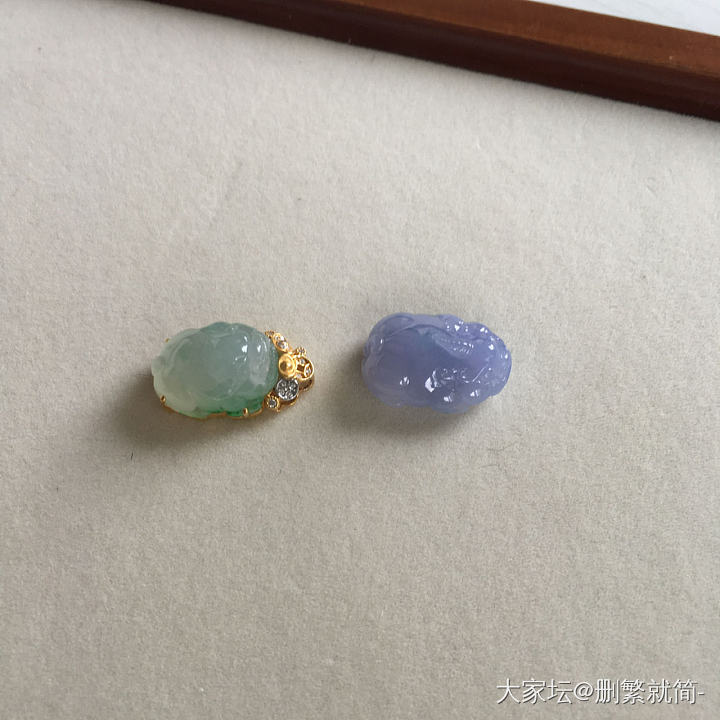 降价大亏出翡翠绿貔貅和紫貔貅_翡翠