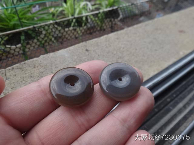 小特色辟邪阴阳脸且末糖料和田玉平安扣一对220元包快递_和田玉