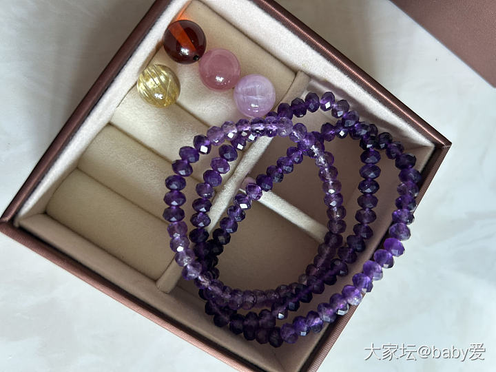 马粉、金发晶单珠 紫水晶石榴石摩根石手串 水晶吊坠闲置 岫玉手镯_首饰