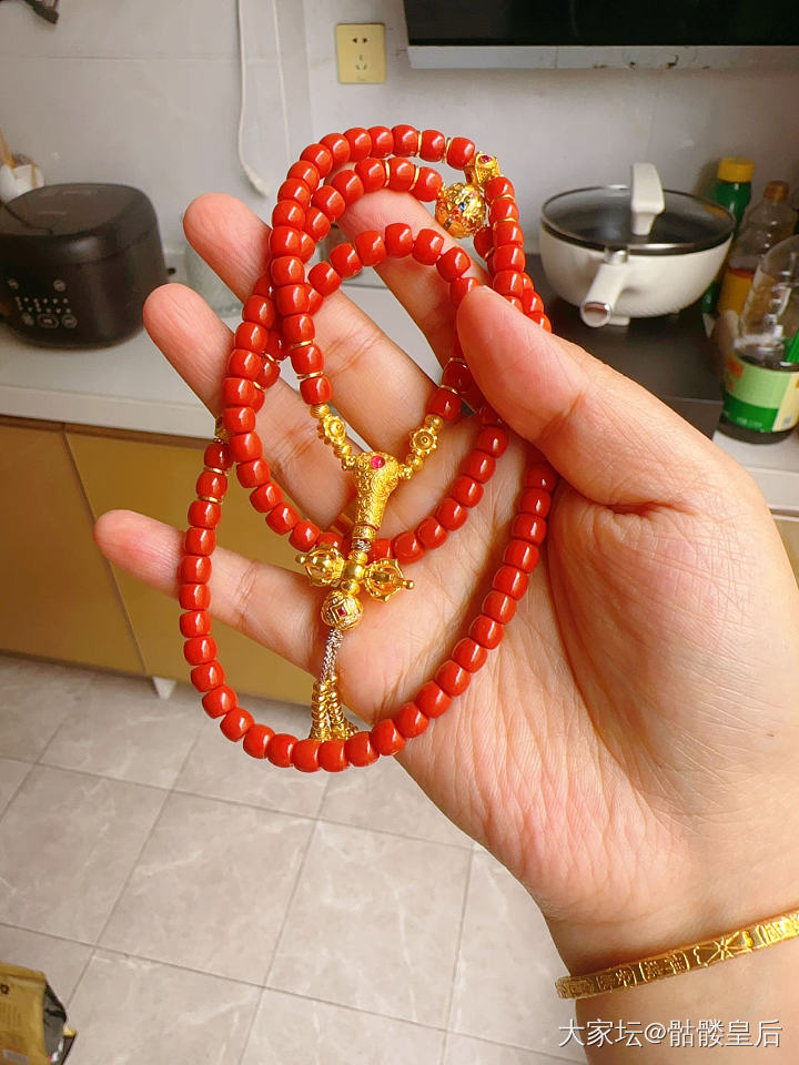 南红文玩金项链手钏两用款（5楼补图）_金