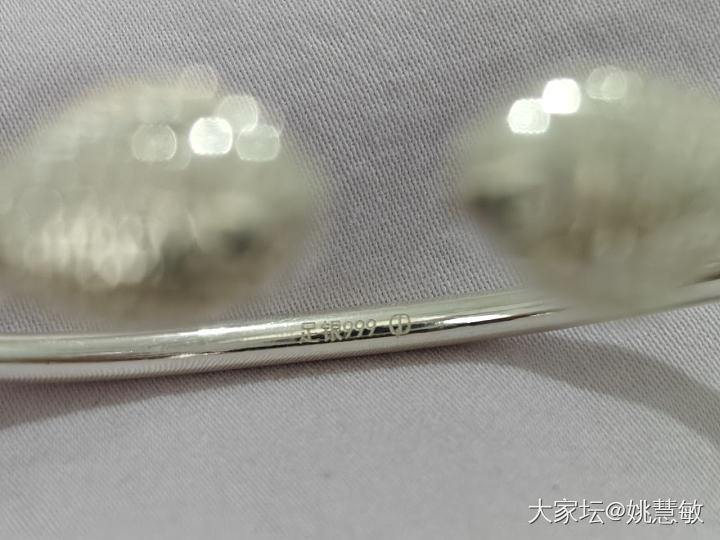 双鱼贵妃足银开口手镯_银