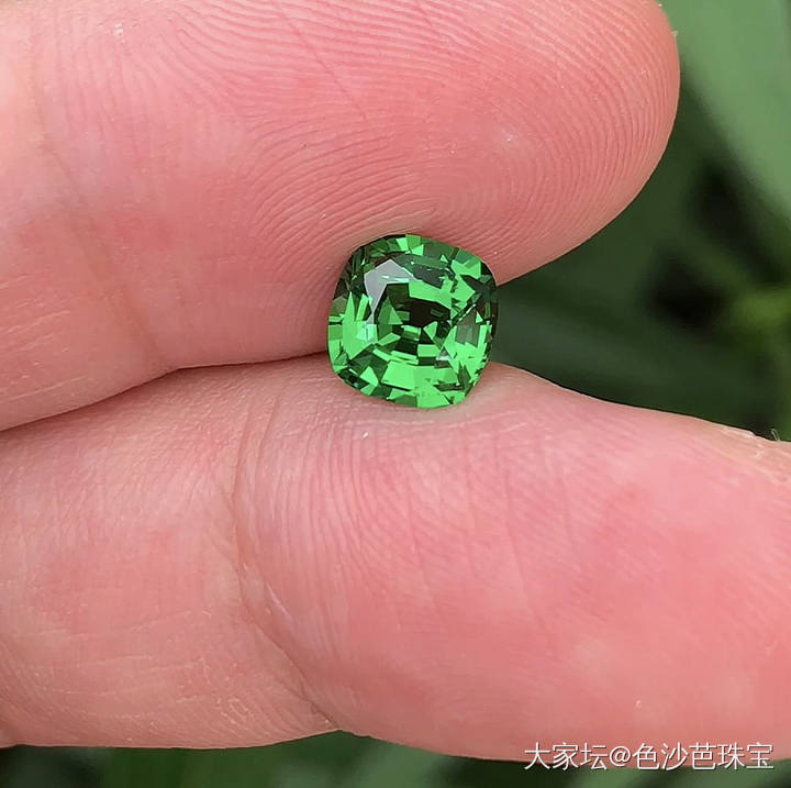1.79克拉全净玻璃体卡扎尼绿沙弗莱_彩色宝石