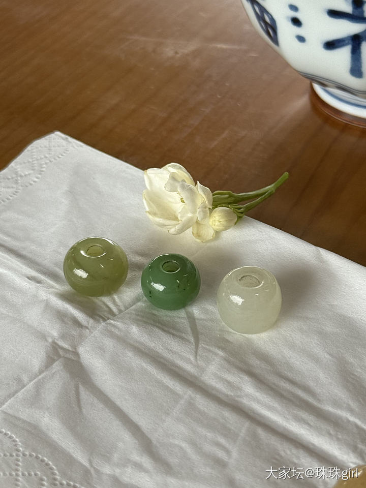 🤍白色加绿色是夏日绝佳cp💚_和田玉