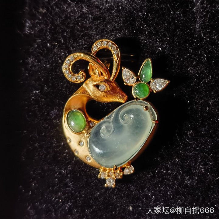炒冷饭系列_镶嵌设计翡翠金