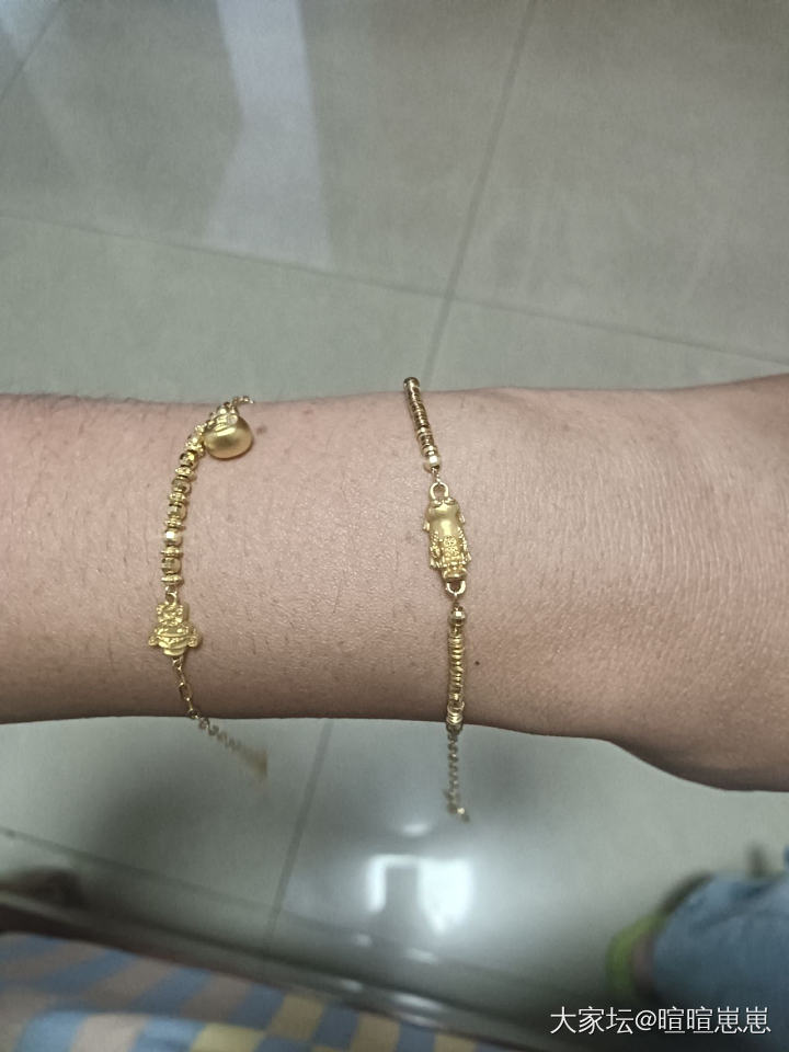出18手镯，手链，黄金龙鳞套链_金