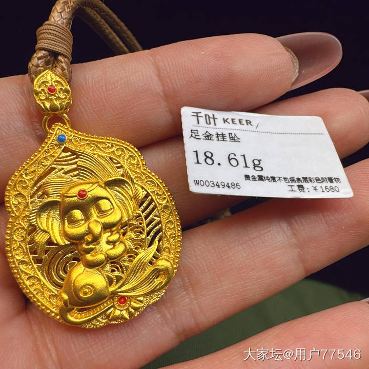全新鸳鸯金楼千叶足金999_金
