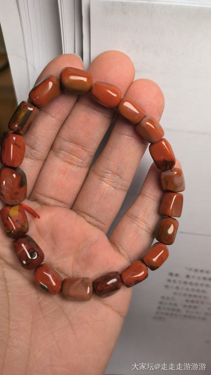 成峰九色鹿手牌，珍珠，绿松，南红，老山檀，翡翠，整理个人闲置_银