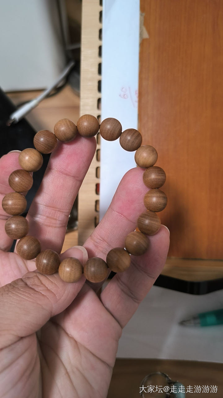 成峰九色鹿手牌，珍珠，绿松，南红，老山檀，翡翠，整理个人闲置_银
